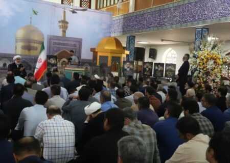 برگزاری مراسم یادبود و سوگواری شهادت رئیس جمهور و هیئت همراه در سازمان آب و برق خوزستان